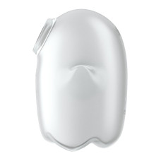 Вакуумний кліторальний стимулятор з вібрацією Satisfyer Glowing Ghost White, світиться в темряві
