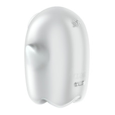 Вакуумний кліторальний стимулятор з вібрацією Satisfyer Glowing Ghost White, світиться в темряві
