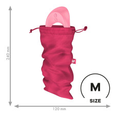 Мішечок для секс-іграшок Satisfyer Treasure Bag M, рожевий, на шнурку