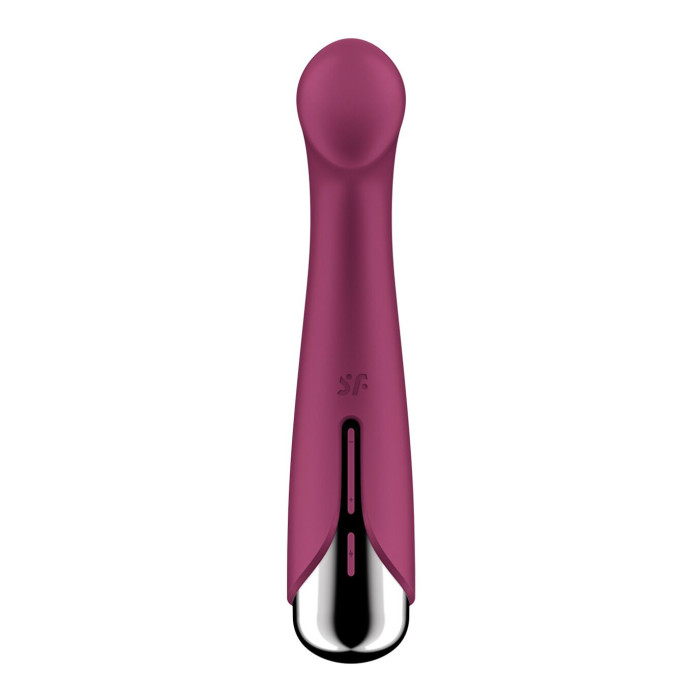 Вібратор з ротацією Satisfyer Spinning G-Spot 1 Red, плоский майданчик для стимуляції точки G