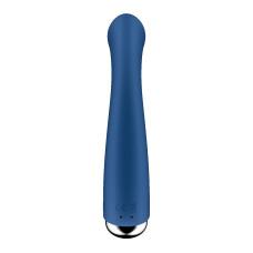 Вібратор з ротацією Satisfyer Spinning G-Spot 1 Blue, плоский майданчик для стимуляції точки G