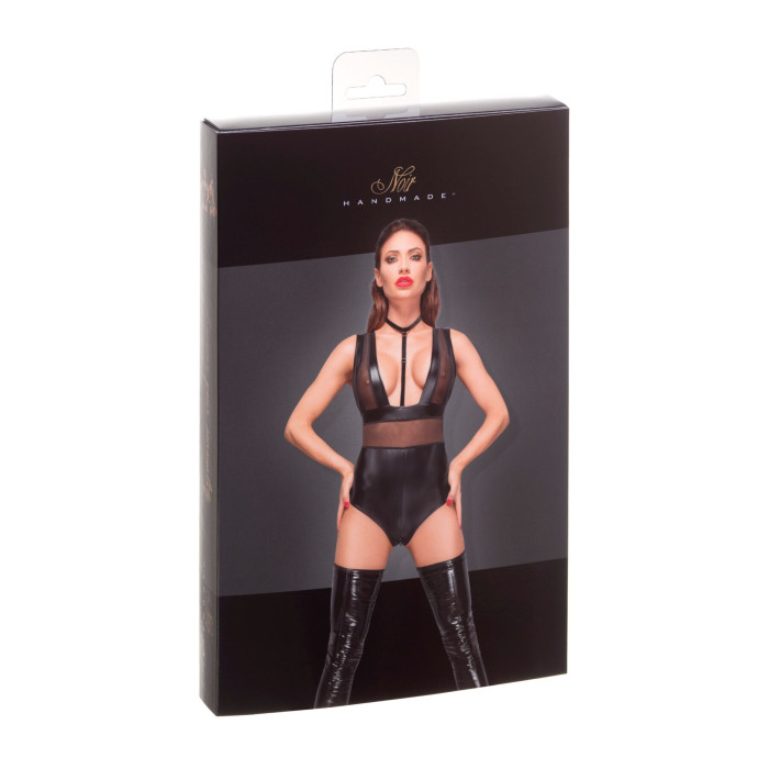Боді з мокрим ефектом Noir Handmade F183 Powerwetlook body, S