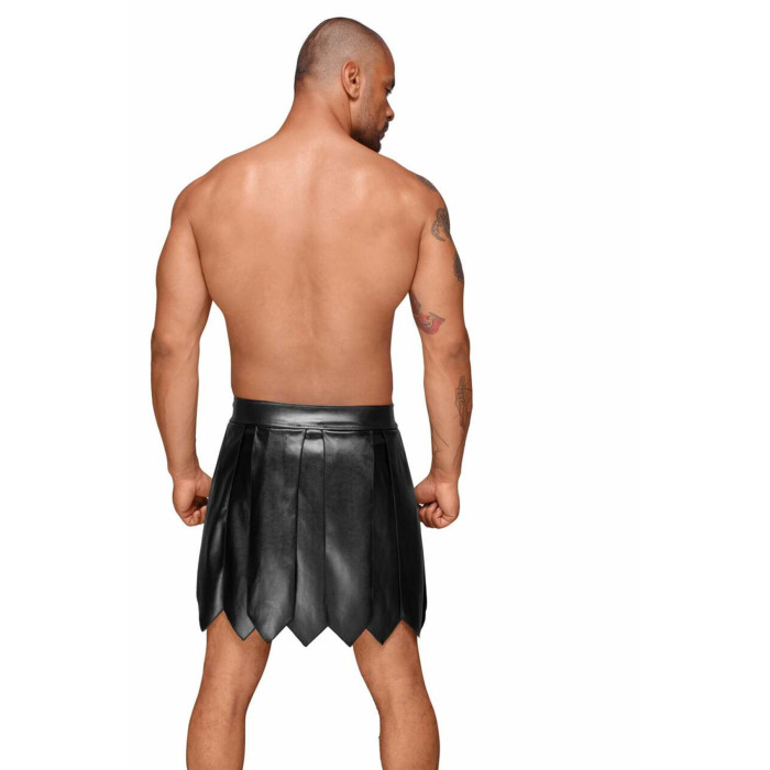 Чоловіча спідниця гладіатора Noir Handmade H053 Eco leather men's gladiator skirt, L, екошкіра