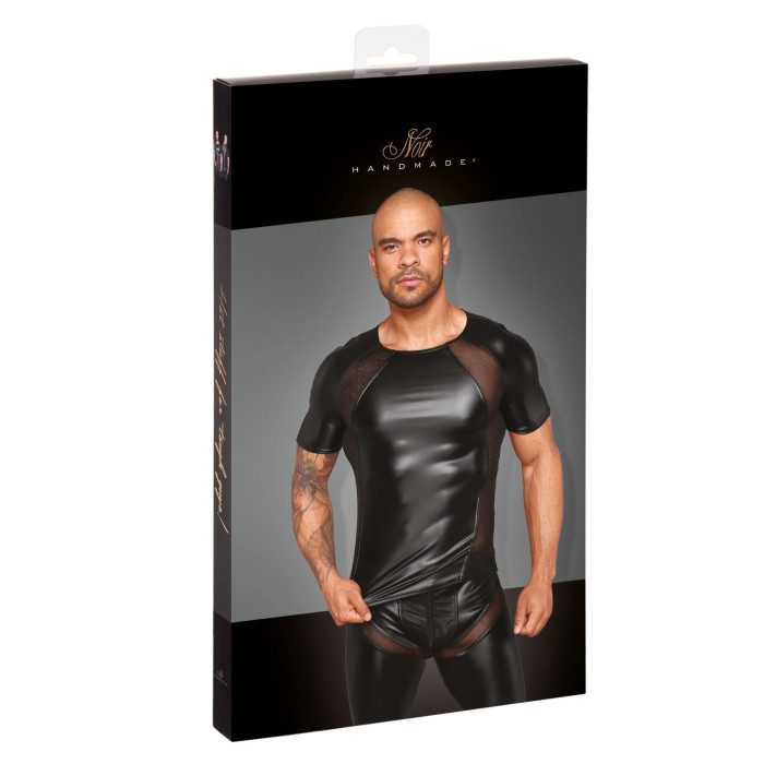 Футболка з мокрим ефектом Noir Handmade H056 Men's T-shirt made of powerwetlook, S