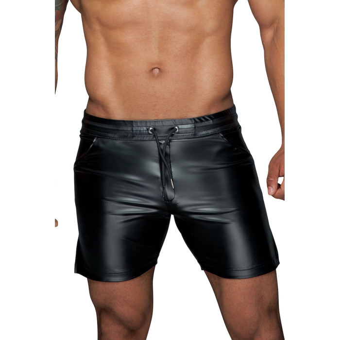 Чоловічі шорти з мокрим ефектом Noir Handmade H061 Powerwetlook shorts, XL