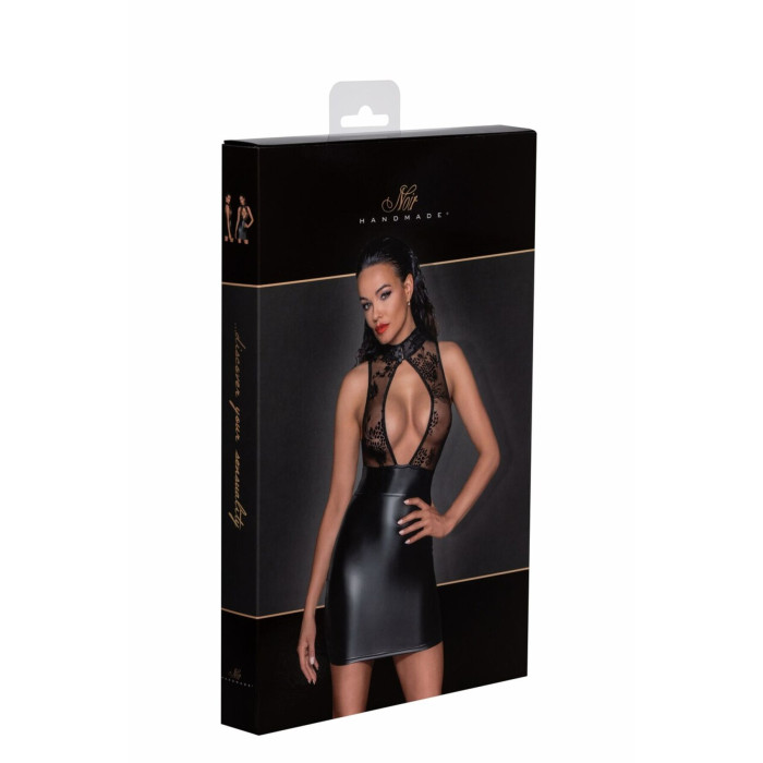 Сукня Noir Handmade F241 Short dress with powerwetlook skirt and tulle top, 3XL
