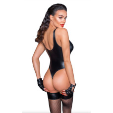 Боді з мокрим ефектом Noir Handmade F244 Powerwetlook body with high cut bottom hem, M