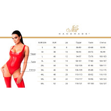 Трусики Noir Handmade P010 Powerwetlook thong, 3XL, під латекс, високі вирізи, відкриті сідниці