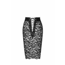 Спідниця Noir Handmade F302 Ambivalence, L, black, мереживо, довжина за коліна, шнурівка ззаду