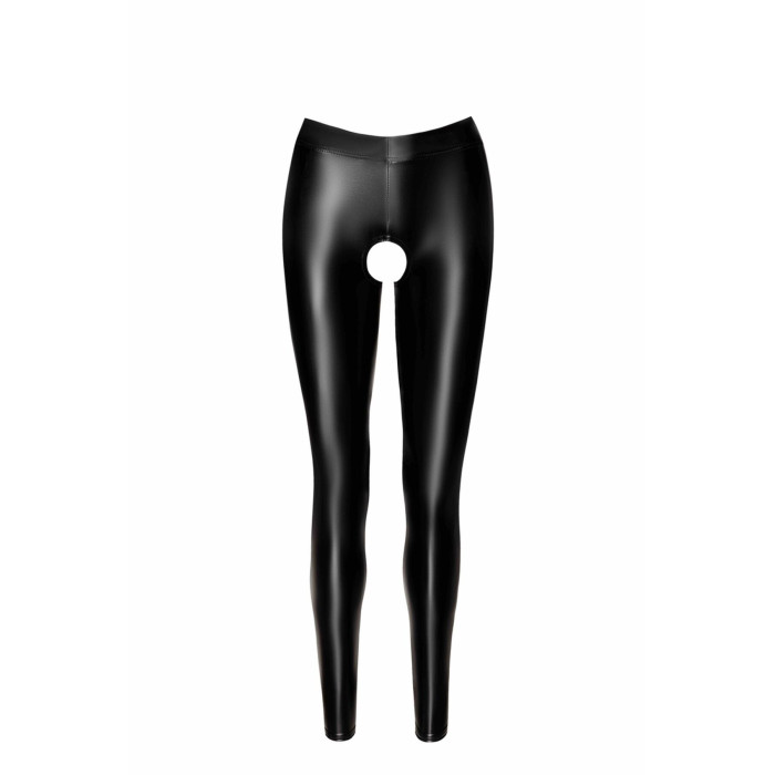 Легінси Noir Handmade F304 Taboo, M, black, під латекс, відкриті сідниці та промежина