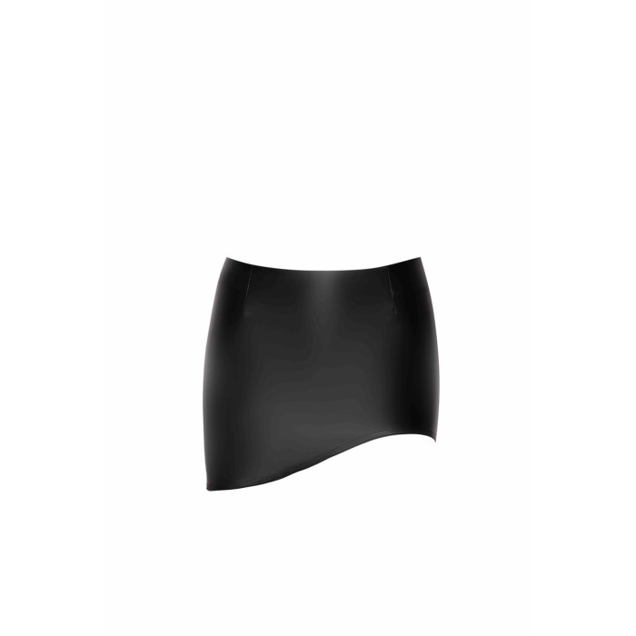 Спідниця Noir Handmade F305 Legacy, 3XL, black, міні, під латекс, асиметричний крій