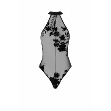 Боді Noir Handmade F314 Ego, S, black, сітка, халтер, високі вирізи, блискавка по всій довжині