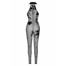 Бодістокінг Noir Handmade F315 Ego, S, black, прозорий, верх халтер, блискавка на все тіло