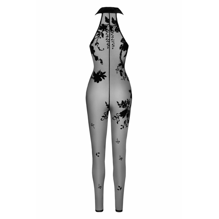 Бодістокінг Noir Handmade F315 Ego, S, black, прозорий, верх халтер, блискавка на все тіло