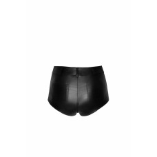 Шортики Noir Handmade F318 Wild, L, black, під латекс, крокодиловий принт, з доступом