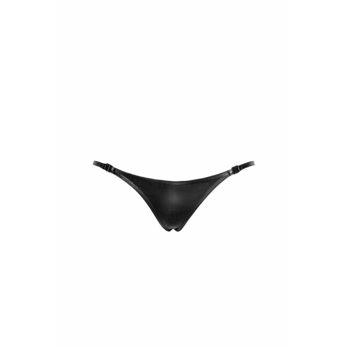 Трусики-стрінги Noir Handmade P012 Wild, L, під латекс, крокодиловий принт, застібки з боків