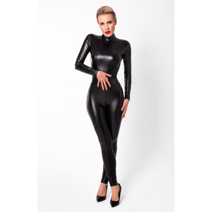 Комбінезон Noir Handmade F319 Caged, S, під латекс, довгий рукав, з доступом, кільце на поясі
