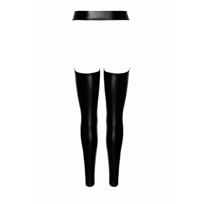 Легінси Noir Handmade F323 Rebel, S, black, під латекс, з відкритими стегнами та сідницями