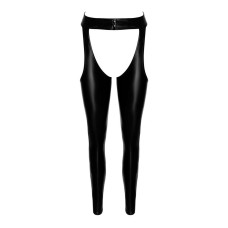 Легінси Noir Handmade F323 Rebel, L, black, під латекс, з відкритими стегнами та сідницями