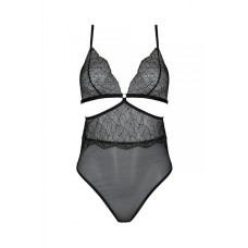 Боді Passion AMBERLY BODY black, L/XL, відкрита спина, низ стрінги