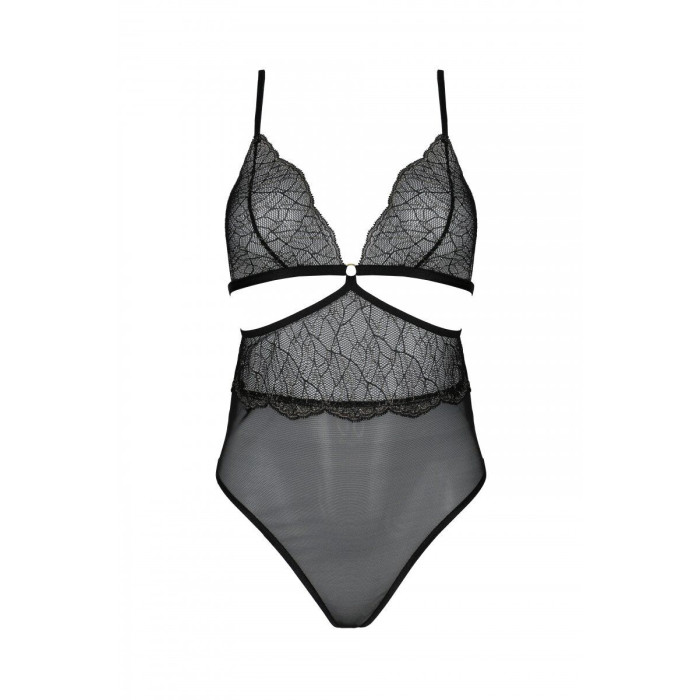 Боді Passion AMBERLY BODY black, S/M, відкрита спина, низ стрінги