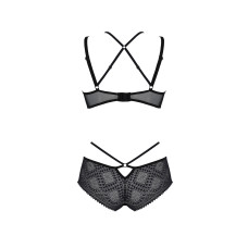 Комплект Passion DROSERA BIKINI black, S/M, бюстгальтер і трусики-кюлоти