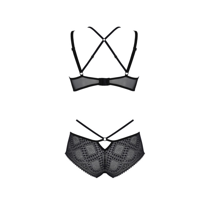 Комплект Passion DROSERA BIKINI black, S/M, бюстгальтер і трусики-кюлоти