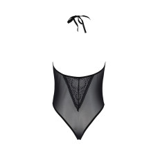 Боді Passion DROSERA BODY black, S/M, високі вирізи, верх на зав’язках