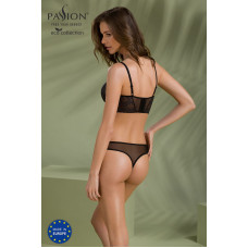 Комплект Passion DROSERA SET black, L/XL, сітка+мереживо, бюстьє та трусики танга