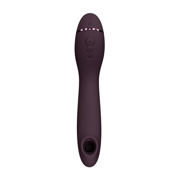 Вакуумний стимулятор для точки G та клітора з вібрацією Womanizer OG Aubergine, 12 рівнів, 3 режими