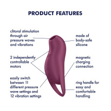 Вакуумний кліторальний стимулятор з вібрацією Satisfyer Pocket Pro 1 Purple