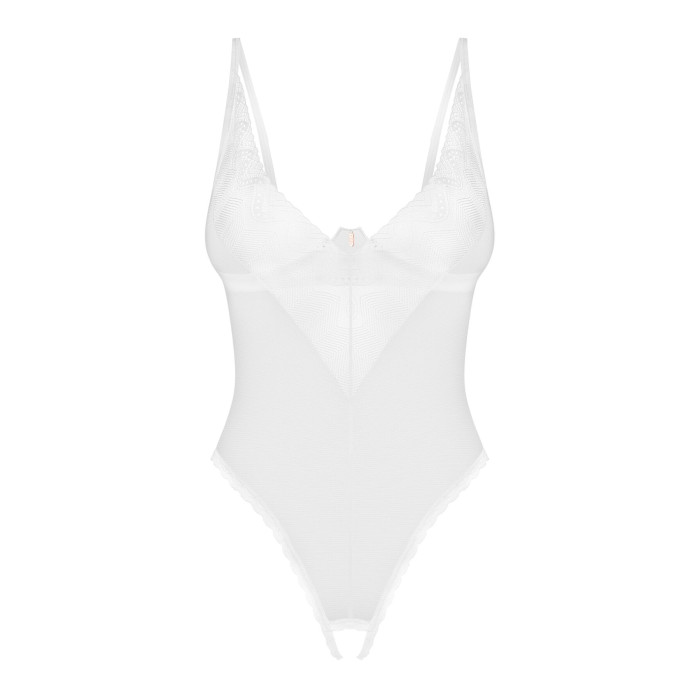 Боді з доступом Obsessive Alissium crotchless teddy, XS/S, ліф з м’якою чашкою, високі трусики