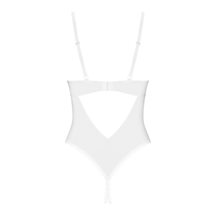 Боді з доступом Obsessive Alissium crotchless teddy, XL/2XL, ліф з м’якою чашкою, високі трусики