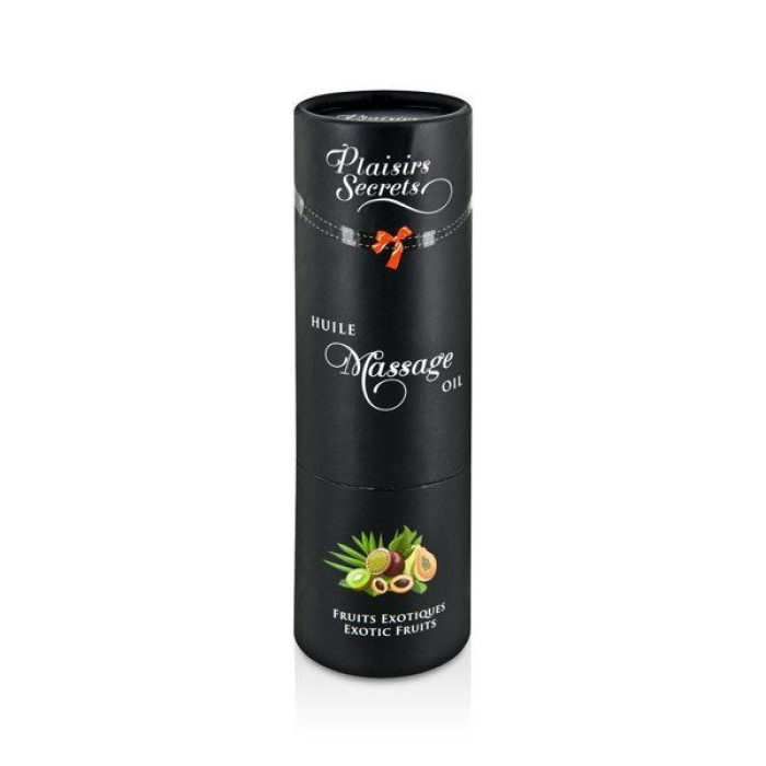 Масажна олія Plaisirs Secrets Exotic Fruits (59мл) з афродизіаками їстівна, подарункове паковання