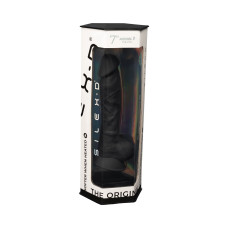 Фалоімітатор SilexD Johnny Black (MODEL 1 size 7in), двошаровий, силікон + Silexpan, діаметр 3,8см