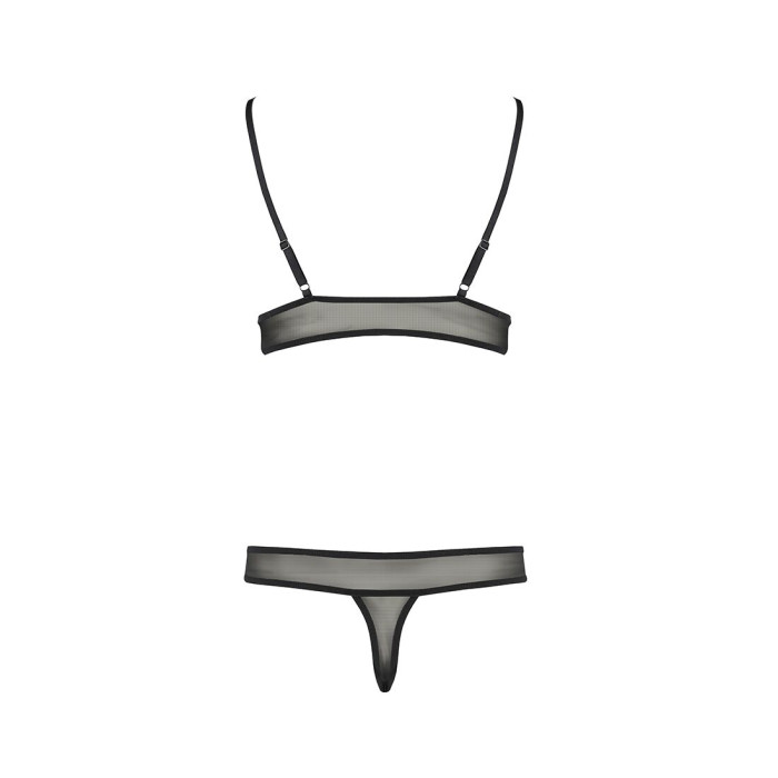 Комплект білизни Passion ERZA SET L/XL, black, ліф і трусики