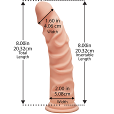 Фалоімітатор Doc Johnson The D - Ragin D - 8 Inch Without Balls - ULTRASKYN, діаметр 5,1 см
