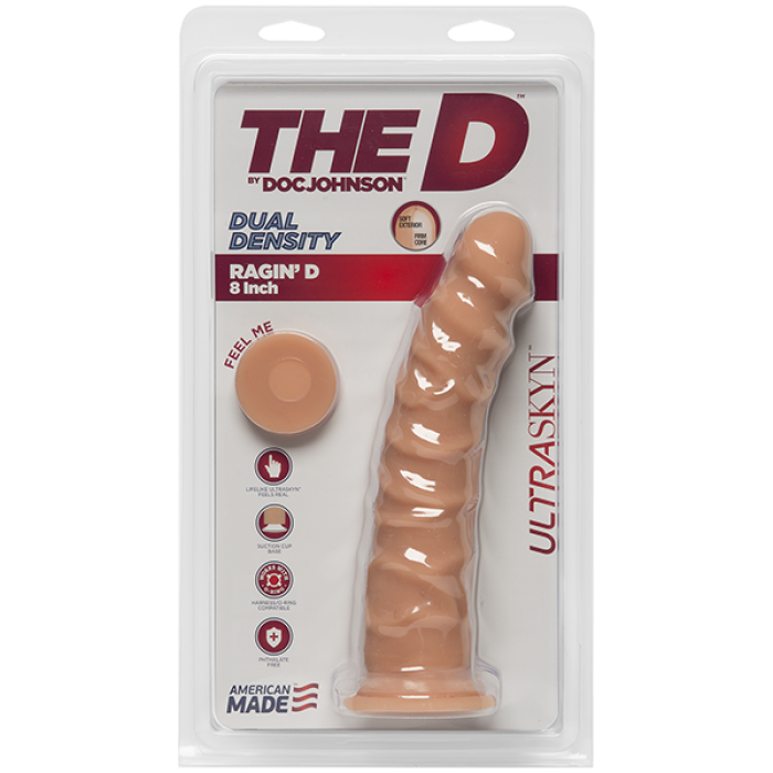 Фалоімітатор Doc Johnson The D - Ragin D - 8 Inch Without Balls - ULTRASKYN, діаметр 5,1 см