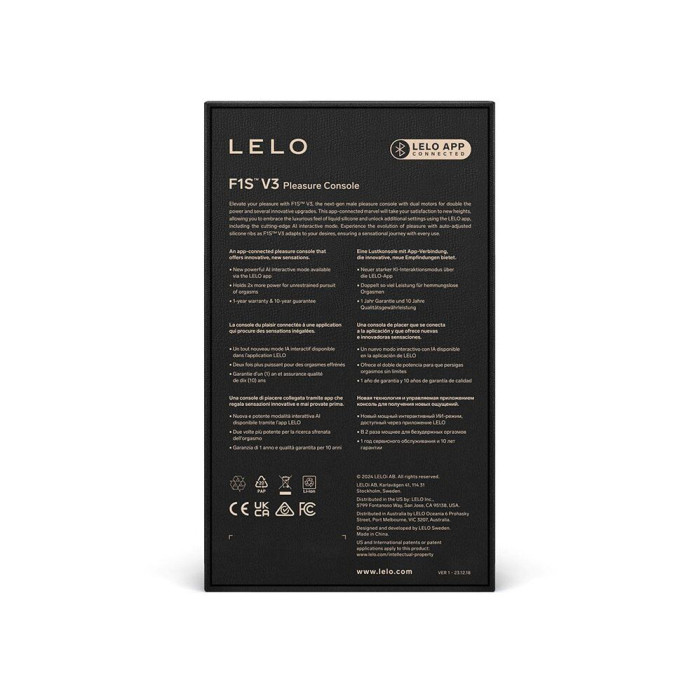 Смарт-мастурбатор LELO F1S V3 Teal, 2 мотори, 8 режимів, стимуляція звуковими хвилями
