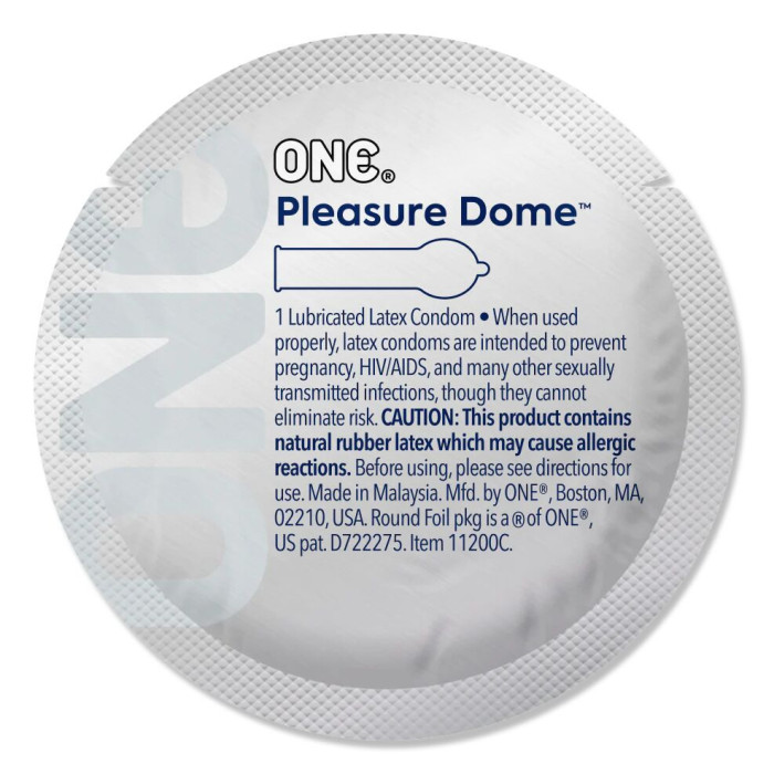 Презерватив ONE Pleasure Dome, 1 шт, гладенький, з розширеною головкою