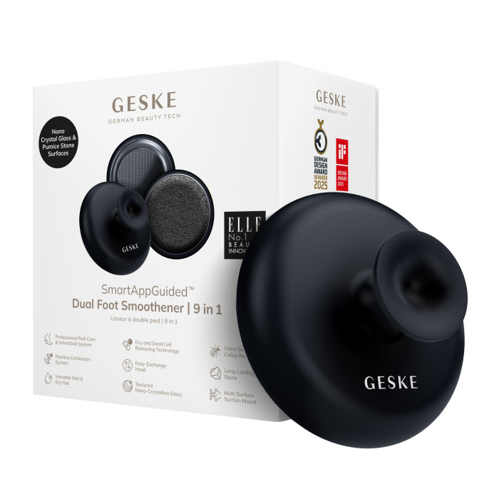 Набір для догляду за стопами з ручкою GESKE Dual Foot Smoothener 9в1 black