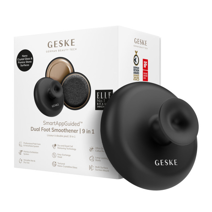 Набір для догляду за стопами з ручкою GESKE Dual Foot Smoothener 9в1 gray