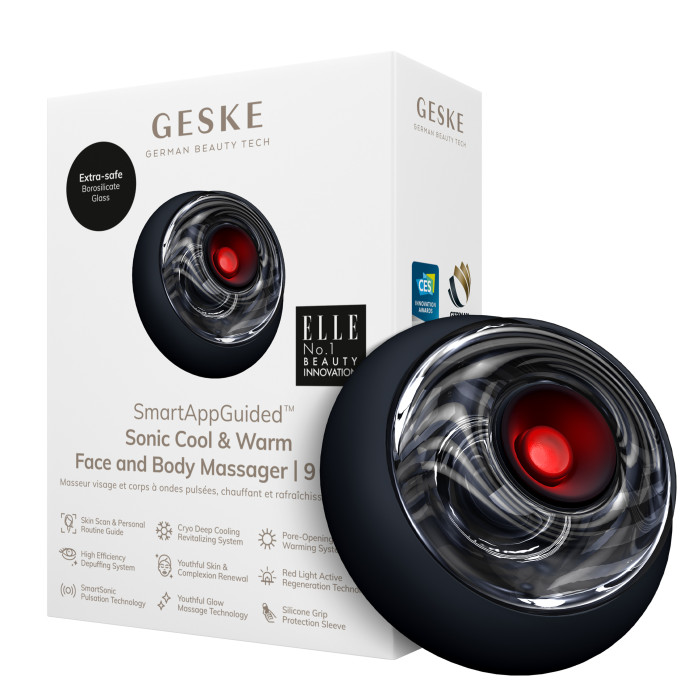 Масажер для обличчя та тіла GESKE Sonic Cool&Warm Face and Body Massager 9в1 black