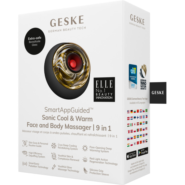 Масажер для обличчя та тіла GESKE Sonic Cool&Warm Face and Body Massager 9в1 gray