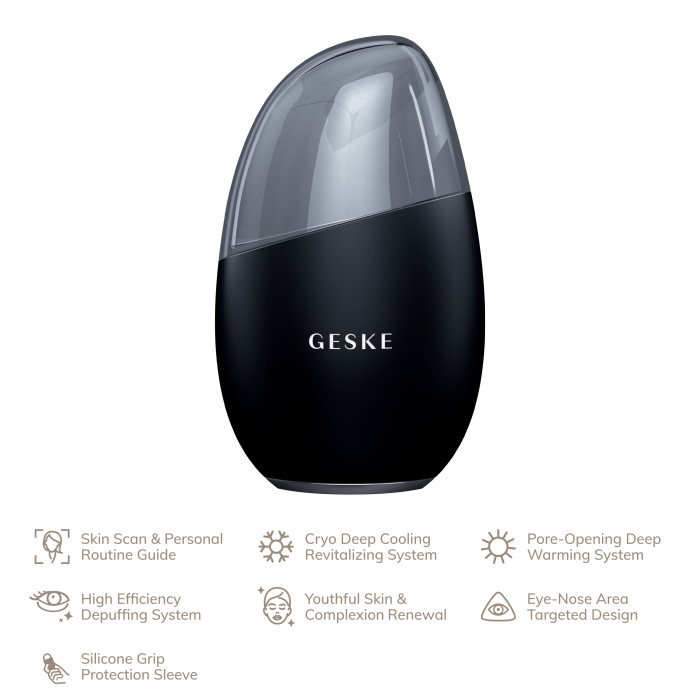 Масажер для обличчя GESKE Cool&Warm Eye and Face Massager 7в1 black