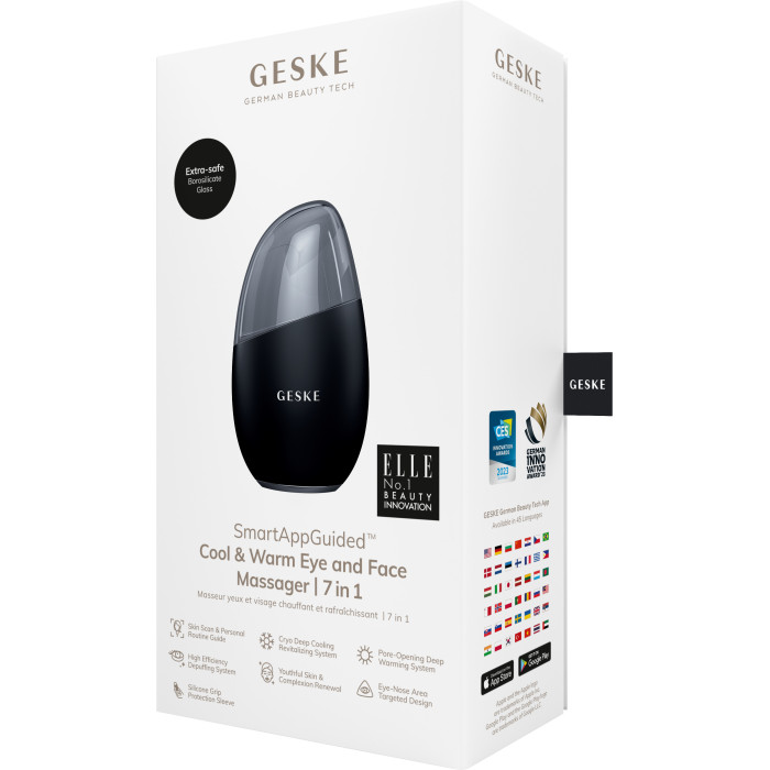 Масажер для обличчя GESKE Cool&Warm Eye and Face Massager 7в1 black