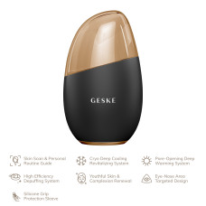 Масажер для обличчя GESKE Cool&Warm Eye and Face Massager 7в1 gray