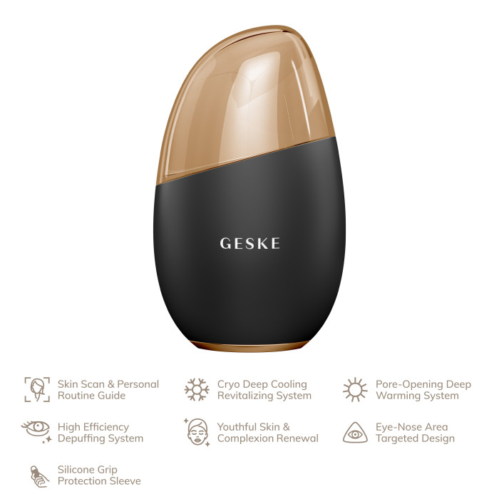 Масажер для обличчя GESKE Cool&Warm Eye and Face Massager 7в1 gray