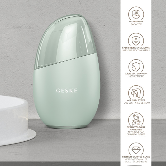 Масажер для обличчя GESKE Cool&Warm Eye and Face Massager 7в1 green