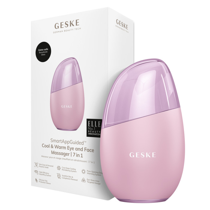 Масажер для обличчя GESKE Cool&Warm Eye and Face Massager 7в1 pink